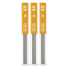 KOKUYO 國譽 enpitsu sharp 六角自動鉛筆芯 簡約低調設計 尖筆頭設計 後方按壓設計 輕巧外殼, 0.5mm, 3盒