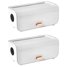 掀蓋式電線收納盒 白色 - 桌面電線整理盒 居家收納好幫手, 2個