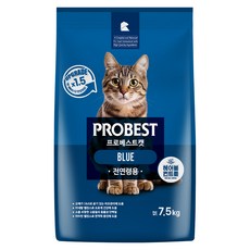 프로베스트 고양이 블루 기능성 사료, 헤어볼, 7.5kg, 1개