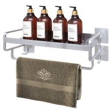 brisa 浴室毛巾多功能黏貼式置物架 50cm, 單色, 1組