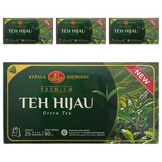KEPALA DJENGGOT TEH HIJAU 綠茶包 60公克, 2.4g, 25包, 4盒