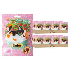 Catfeet 呼嚕愛乾淨蔓越莓化毛潔牙餅, 海鮮, 60g, 24包