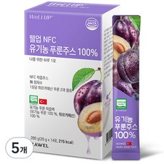 웰업 NFC 유기농 푸룬주스, 280g, 5개