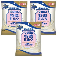 UHA 味覺糖 特濃牛奶糖 67g 北海道牛奶製成, 3袋