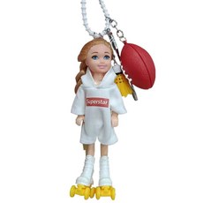 Woni家 約會公主娃娃鑰匙圈 5號, 1個, 混合色