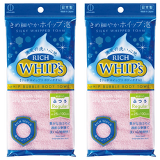 KOKUBO 小久保 日本中纖澡巾 Rich Whip's 尺寸28x100cm, 粉色, 1條, 2條