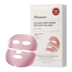 JMsolution 肌司研 膠原蛋白PDRN彈力緊緻玫瑰金箔面膜, 1個, 10入