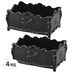 CHILSUNG 拉維納方形託盤, 黑色, 4個
