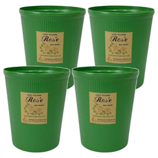 Polywise 翰庭 玫瑰紙林/垃圾桶 5L 4個, 綠色