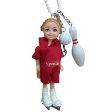 Woni家 約會公主娃娃鑰匙圈 4號, 1個, 混合色