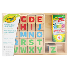 Crayola 繪兒樂 早教創意啟蒙4合1正方體學習積木塊, 1盒, 26