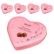 Beryl's 提拉米蘇風味牛奶巧克力 80g 心型鐵盒裝, 5盒