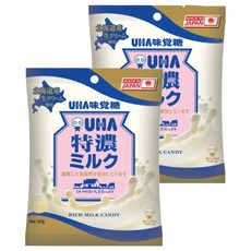 UHA味覺糖 特濃牛奶糖, 67g, 2袋