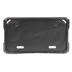 機車碳纖維車牌框, 梅花凹孔車牌更貼合, 29公分x16公分, 1個, 黑色