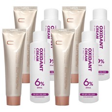 에비뉴쉬에뜨 앱솔루트 컬러링 크림 염색제 120g + 산화제 100ml, 밤색을띠는황갈색, 4세트