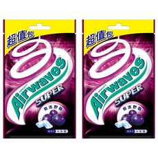 Airwaves 超涼無糖口香糖 紫冰野莓口味 44粒超值包, 62g, 2包