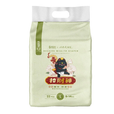 波比 PureBaby 植萃抑菌接財褲 黏貼型 9~14kg, L, 22片