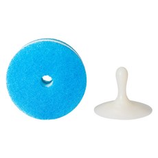 marna 便利附吸盤海綿 - 藍色 三層海綿菜瓜布, 1個, 1入