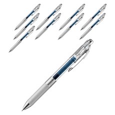Pentel 飛龍文具 ENERGEL Infrees 原子筆 0.4mm BLN74TL 10入, 藍黑色, 1個