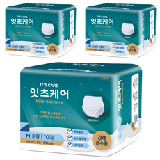 잇츠케어 男女通用成人紙尿褲 褲型, 3個, 10入, 中型