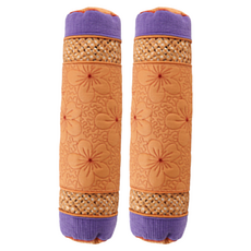 HINOKI ART 天然黃土扁柏頸椎枕 方塊顆粒, 紫色, 1個