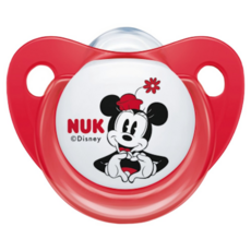 NUK 米奇安睡型矽膠安撫奶嘴 1號, 0個月以上, 顏色隨機, 1個