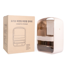 요기쏘 회전형 화장품 정리대, 1개, 핑크