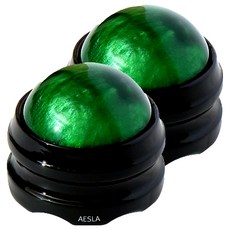 Asla 360度滾動按摩球, 2個, 綠色
