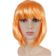 파티 코스프레 단발머리 가발, 04오렌지, 1개