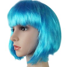 파티 코스프레 단발머리 가발, 07스카이블루, 1개