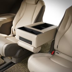 KMMOTORS Carnival KA4專用 車用第3排收納扶手靠墊 波浪打孔, 棉米色(波浪打孔), 1個