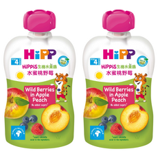 HiPP 喜寶 水果趣 水蜜桃野莓 4個月以上, 100g, 2包
