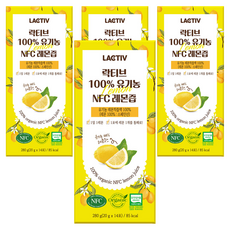 락티브 100% 유기농 NFC 레몬즙, 20g, 56개