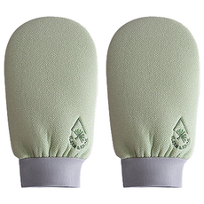 巴科潔 沐浴去角質手套, 2個, 綠色, 1入