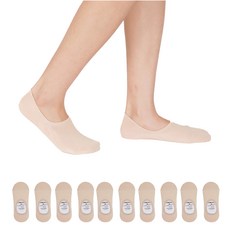 가나양말 여성용 두겹 무지 페이크삭스 덧신 10켤레