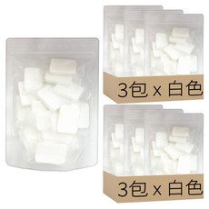 BS SHOP 壓縮毛巾 30 x 4cm 方形 旅行洗臉巾 獨立包裝, 6包, 白色