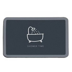 喬木居家 現代簡約浴室速乾地墊, 1個, 浴缸 深灰色