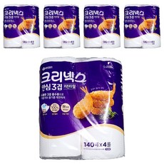 Kleenex 舒潔 安心三層捲筒式廚房紙巾 140張, 4捲, 5袋