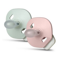 마더케이 실리콘 폴딩 쪽쪽이+케이스 1단계, 0개월부터, 핑크야광 + 민트야광, 1개