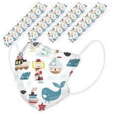 러블리앙즈 유아용 프리미엄 4겹 3D 마스크 새부리형 소형, 10개입, 3개, F6해양
