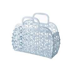 THE ZAKKA 手提植物造型簍空收納籃 Y221LHLL014, 1個, 藍色