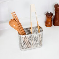 4BNK 연마제 없는 스텐 사각 수저통(대), 실버, 1개