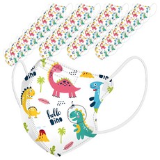 러블리앙즈 4겹 입체 소형 마스크 유아용, 10개입, 3개, F7공룡