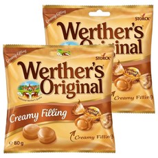 Werther's Original 道地的偉特 焦糖夾心鮮奶油糖, 80g, 2包