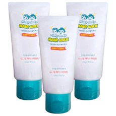 TONKY 兒童髮蠟軟型, 12個月以上適用, 輕鬆去除, 乳液般柔軟味道, 清新可人, 100ml, 3條