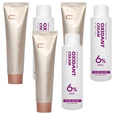 에비뉴쉬에뜨 앱솔루트 컬러링 크림 염색제 120g + 산화제 100ml, 자연적갈색, 3세트