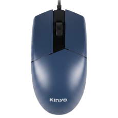 Kinyo USB光學滑鼠 118 x 62 x 43mm 75.2g, KM-507, 藍色