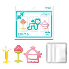 ange 手環固齒器套組 3D草莓 + 香蕉 + 猴子手環, 粉紅色(手環型固齒器)