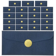 스토리 샤이니 펄 킹스블루 용돈봉투 + 스티커 세트, 블루(봉투), 골드(스티커), 20개