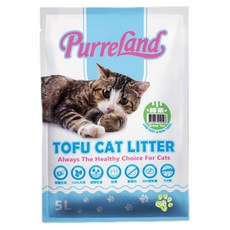 PurreLand 倍淨 豆腐貓砂, 5L 低粉塵, 綠茶, 1袋
